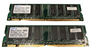 2 x Original Samsung M366S3253EUS-C7A / 256MB RAM Speichermodul. 01750090519 - Bild 1 von 1