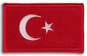 Türkei Flagge Aufnäher 3 1/2" x 2 1/4" Neu - Bild 1 von 1