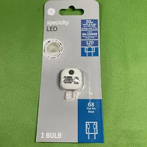 GE Specialty LED EQ 3-in T4 Soft White Night Light Bulb G8 Flat Pin 20w M5 - Picture 1 of 2