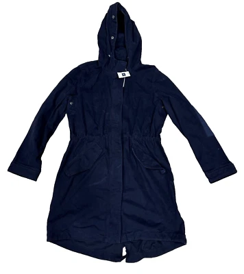 Abrigo chaqueta parka azul Gap para mujer capucha mediana forrada Primaloft Foto 1 de 4