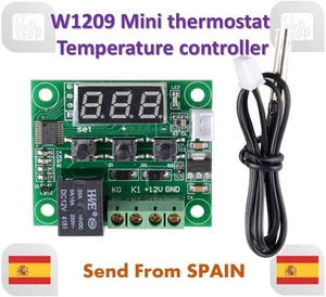 W1209 DC12V Digital Cool Heat temp Thermostat Thermometer Temperature Control - Imagen 1 de 6