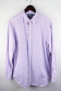 Polo by Ralph Lauren Men Formal Shirt Classic Fit Purple Striped size 17 34/35 - Picture 1 of 5