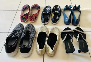 Women’s Shoes Bundle - Floral, Geometric Print & Embellished Casual Footwear Sz8 - Picture 1 of 5