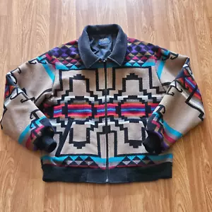 Vintage Pendleton High Grade Western Wear Jacket Mens Size Large Aztec Wool USA - Picture 1 of 19