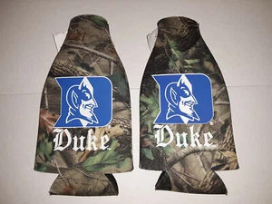 Duke Blue Devils Camouflage  Zip - Up Bottle Koozie ( set of two ) - Picture 1 of 3