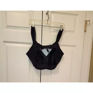 Women Black Timeless Comfort Bra 53650 Wireless All Day Floral Size 44C - Picture 1 of 3