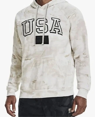 SUDADERA CON CAPUCHA UNDER ARMOUR PROJECT ROCK BANDERA DE ESTADOS UNIDOS DÍA DE LOS VETERANOS 1370971 100 talla XL Foto 1 de 4