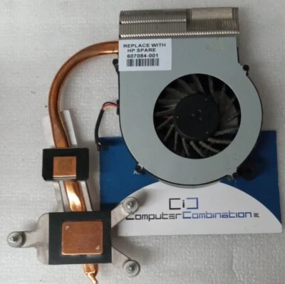  607084-001 HP CPU COOLING FAN + HEATSINK G62-300 Compaq Presario CQ56 - Image 1 of 2