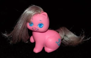 Vintage Mattel My Pretty Kitty Prancer PInk Silver Hair Baby Carriage 1989 #27 - Picture 1 of 3