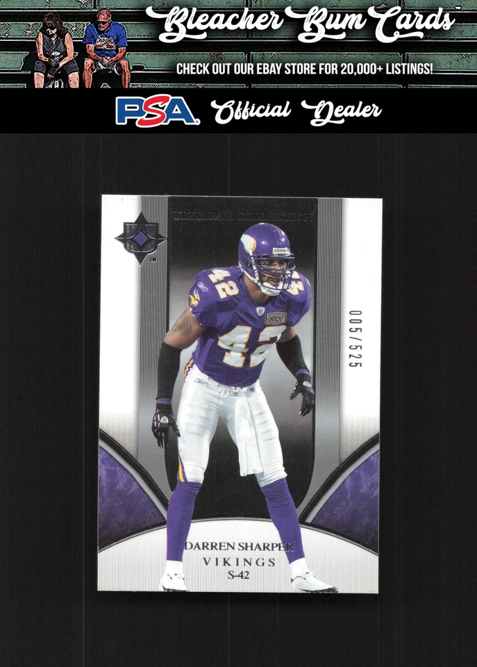 2006 Upper Deck Ultimate Collection 111 Darren Sharper #/525 - Image 1 of 2