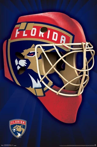 FLORIDA PANTHERS Official NHL Hockey Team Logo Goalie Mask Style 22x34 POSTER Cover