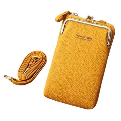 Pequeño Teléfono Celular Cartera Cartera Bolso de Mano Estuche Mujeres Bolso de Hombro Bandolera Bolsa Foto 1 de 4