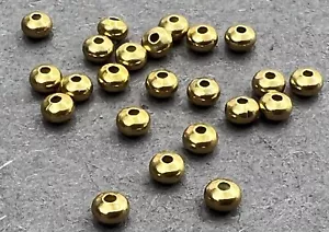 14kt gold filled saucer spacer Beads thick wall 3mm (23) - Picture 1 of 2