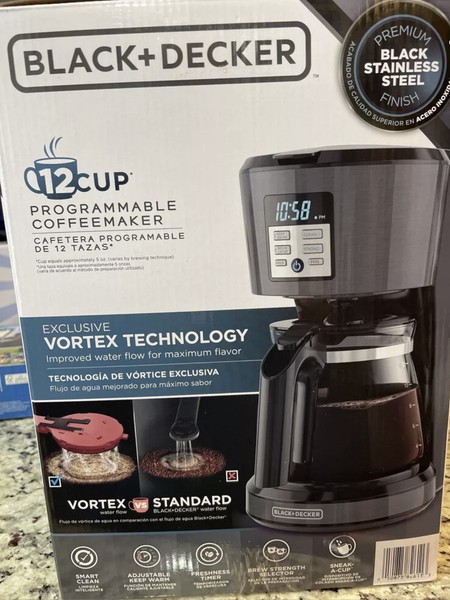 Bella 12 Cup Programmable Coffee Maker, Up to 24 Hours, Gray/Silver TESTED Photo Related