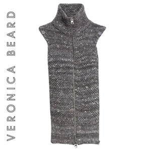 VERONICA BARBA Lynn Gris Cuello de Tortuga Suéter Chaqueta de Dickey Inserto NUEVO CON ETIQUETAS $250 - Imagen 1 de 10
