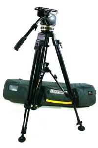 CARTONI GAMMA TOP HEAD TRIPOD SYS MIDSPREDE TDKNOB PLATE BAG TBAR SERVICED 35Lbs - Picture 1 of 14
