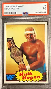 1985 Topps WWF HULK HOGAN Yellow Rookie #16 PSA 5 - Picture 1 of 2