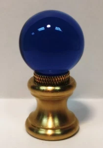 LAMP FINIAL-GLASS ORB LAMP FINIAL-SKY BLUE - Picture 1 of 3