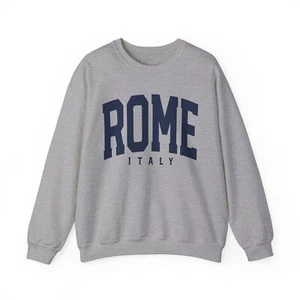 Felpa Roma Italia Regali Girocollo Lungo Pullover Camicia Uomo Unisex - Foto 1 di 8