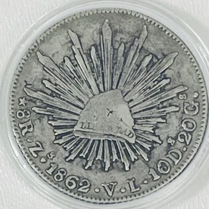 Mexiko 8 Reales Zs 1862 vl Zacatecas postfrisch KM# 377.13 Zweite Republik Periode - Bild 1 von 12