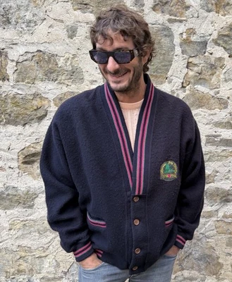 Cárdigan Jersey THINK PINK Vintage Para Hombre Suéter Años 90 Azul Lana Talla 50 L Foto 1 de 4