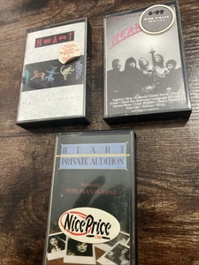 Vintage Heart Cassette Tape Lot Bad Animals, Private Audition, Passionworks - Bild 1 von 5