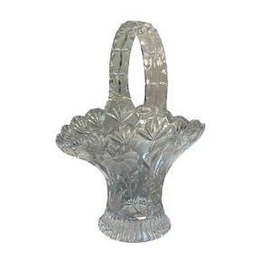Princess House Heritage Romantik Kristall Korb Vase geätzt florales Design - Bild 1 von 9