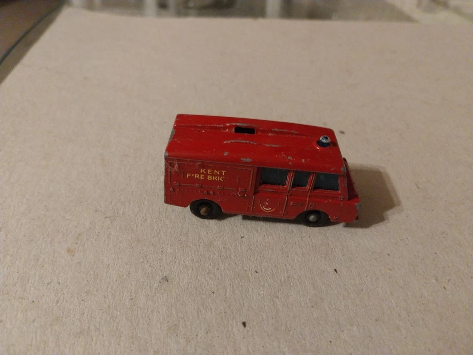 Matchbox Land Rover Fire Truck No57 Kent Fire Brigade Lesney Toy Vintage Diecast - Image 1 of 1