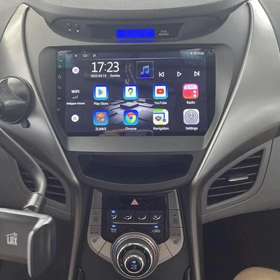 9 英寸车载立体声收音机 Carplay 适用于 2011 - 2013 现代伊兰特 GPS 安卓 15 2+32G — 第 1/4 张图片