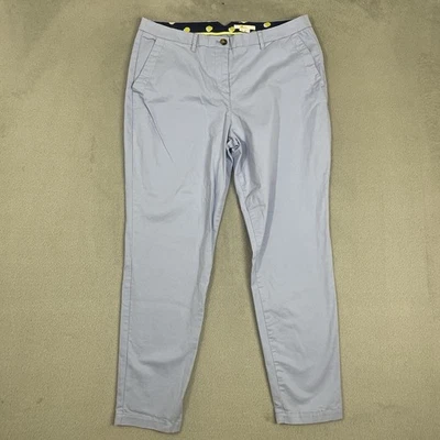 Boden 裤子女式 14 码蓝色棉弹力裤斜纹布平底前学院风 — 第 1/4 张图片