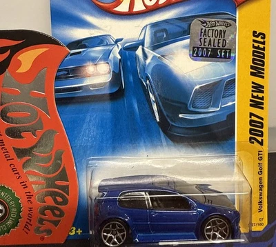 Volkswagen Golf GTI azul 2007 Hot Wheels 🔥 1/500 sellado de fábrica 🔥 raro Foto 1 de 4