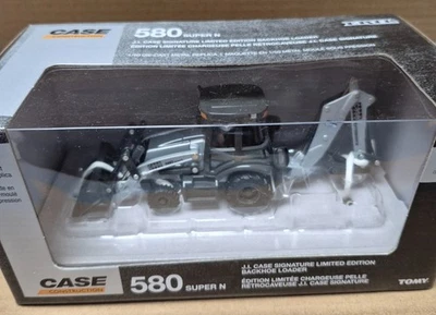 1/50 JI Case 580 Super N Backhoe Loader, Silver Signature Limited Edition, ERTL - Image 1 of 4