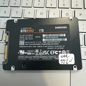 Samsung 870 Evo 2.5" SATA III Solid State Drive MZ-77E1T0 tested working - Afbeelding 1 van 2