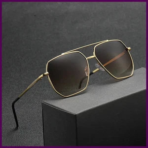 New Fashion Men Sunglasses Pilot Classic Driving Sun Glasses Metal Frame Mirror - Picture 1 of 28