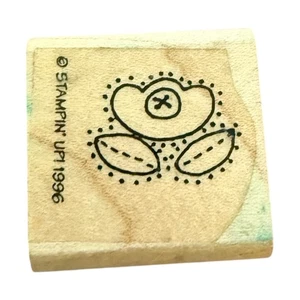 Stampin' Up! Vintage 1996 Mini Knopf Blume Stempel - Bild 1 von 3