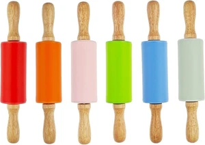 Miokun 6 Pack Small Rolling Pin for Kids, Kids Rolling Pin for Home Kitchen (6) - Picture 1 of 3