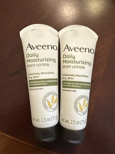2x NEW Aveeno Daily Moisturizing Body Lotion, Fragrance-Free, 2.5 fl. oz. Travel - Picture 1 of 2