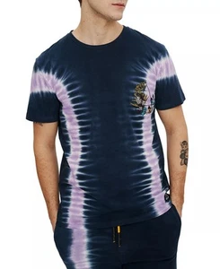 Camiseta Eleven Paris Para Hombre Bordada Flor Tie Dye Africano Violeta Tie Dye-2XL - Imagen 1 de 4