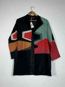 Nishat Linen Art To Wear Linen Jacket Size L  Lightweight Coat - Picture 1 of 6