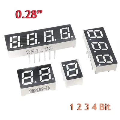 7-Segment Anzeige | 0.28” | 1-,2-,3-,4-Ziffern Gemeinsame Anode/Kathode |display - Bild 1 von 4