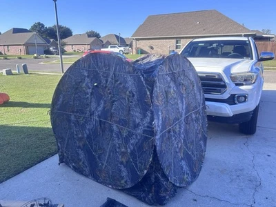 4-Panel Spring Steel Hunting Blind; 2 Person Ground Tent for Deer&Turkey Season - Image 1 of 4