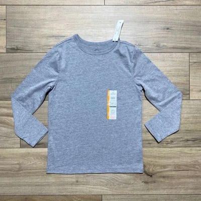 Wonder Nation Boys Long Sleeve Tough Tee Size Small (6-7) Gray - Image 1 of 4
