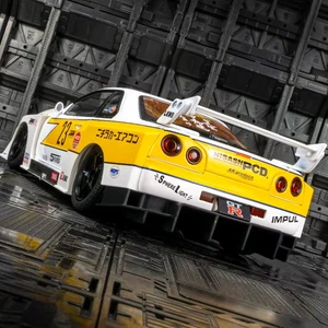 1:18 NISSAN GT-R34 Skyline Alloy Diecast Racing Car Model Sound/Light Gift NEW - Picture 1 of 8
