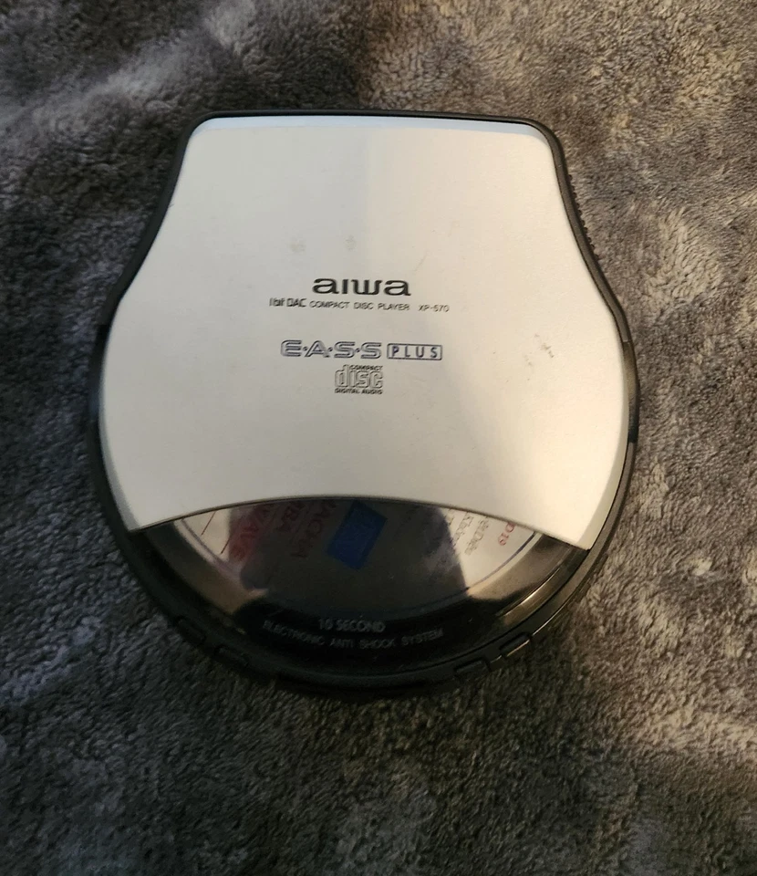 CD player portátil vintage Aiwa XP-570 Discman - Testado - Imagem 1 de 1