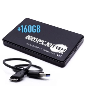 Caddy Enclosure SSD 2,5 " Avec 160GB HDD Disque Adaptateur Boîte USB 3.0 Ext PC - Afbeelding 1 van 4