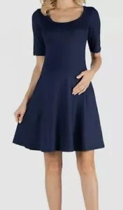 24seven Comfort Apparel Women's Blue A-Line Maternity Dress Plus Size 2X - Picture 1 of 1