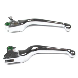 Chrome Smooth Wide Blade Levers for 1999-2014 Harley-Davidson Softail models - Picture 1 of 2