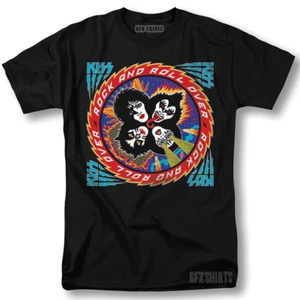 KISS Shirt Rock Logo World Tour Merch Classic Vntg Graphic Design T-Shirt - Picture 1 of 1