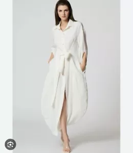Balossa Semira Linen Blend Maxi Dress 8 - Picture 1 of 12