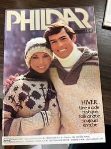 ANCIEN LIVRE REVUE PHILDAR TRICOT VESTE PULL MANTEAU PELOTE DE LAINE PATRON MODE - Imagen 1 de 7